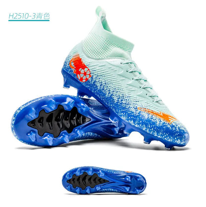 Pro Performance HighCut Soccer Boots FG Long Studs Breathable Lightweight Cleats for Outdoor Grass Matches and Daily Training