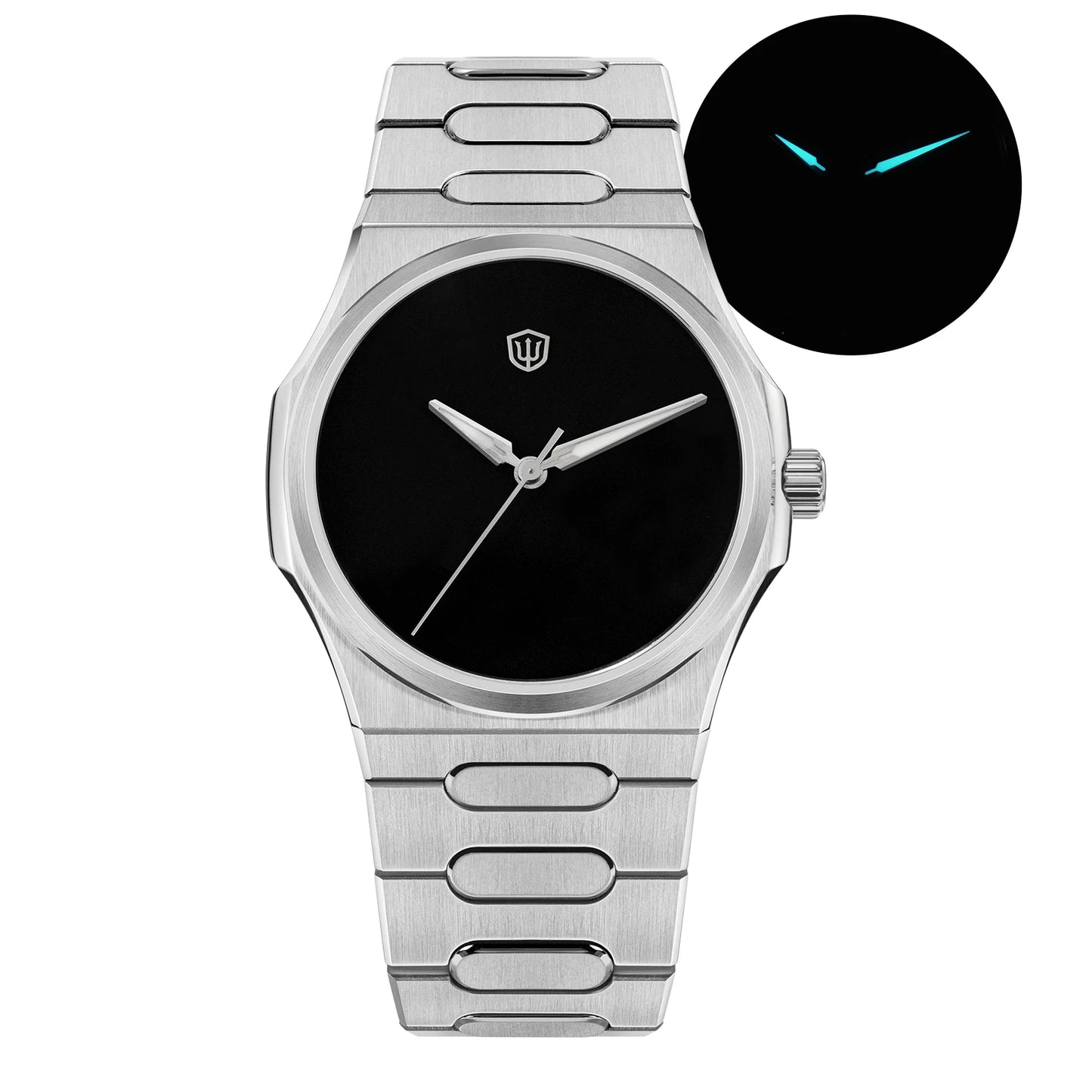 Watchdives WD0016 Super Black Men Watch Ultra Light-Absorbing Dial VH31/VH60 Sweep Second Quartz Movement Stainless Steel Watch