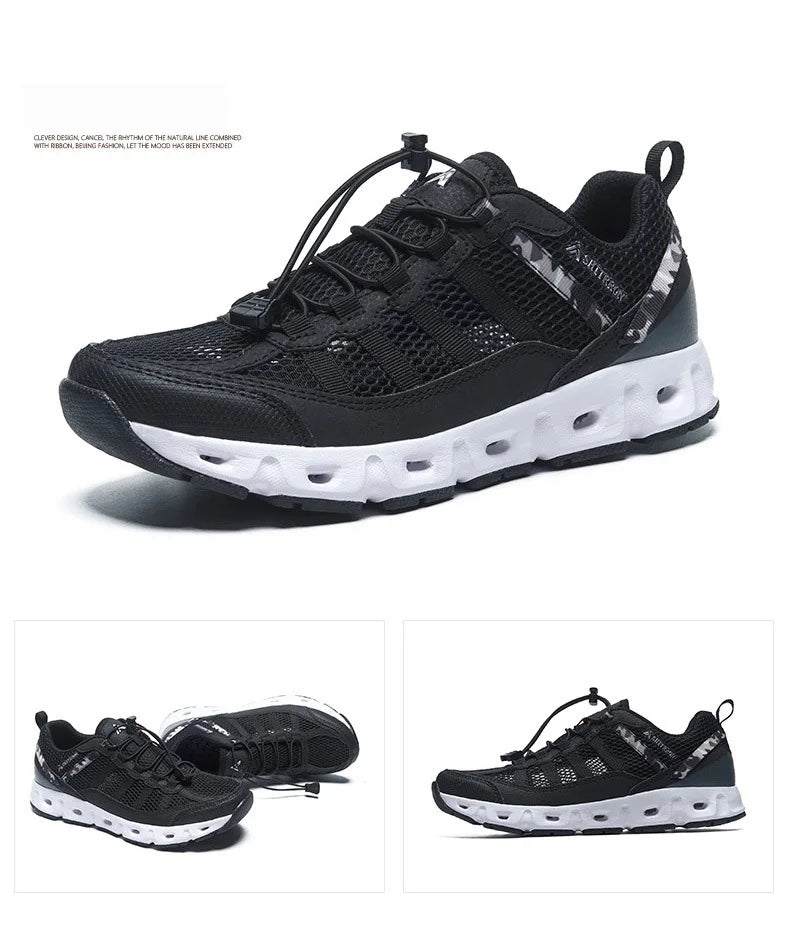 TaoBo 2024 Big Size 46 Men Upstream Quick Drying Sports Footwear Woman Aqua Shoes Quick Lace-Up Climbing Trekking Sneakers