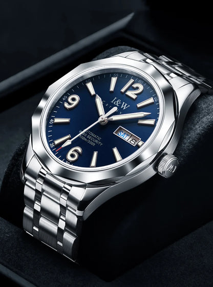 Reloj CARNIVAL para hombre de tungsteno, reloj mecánico de lujo con movimiento automático NH36, reloj de pulsera impermeable para hombre