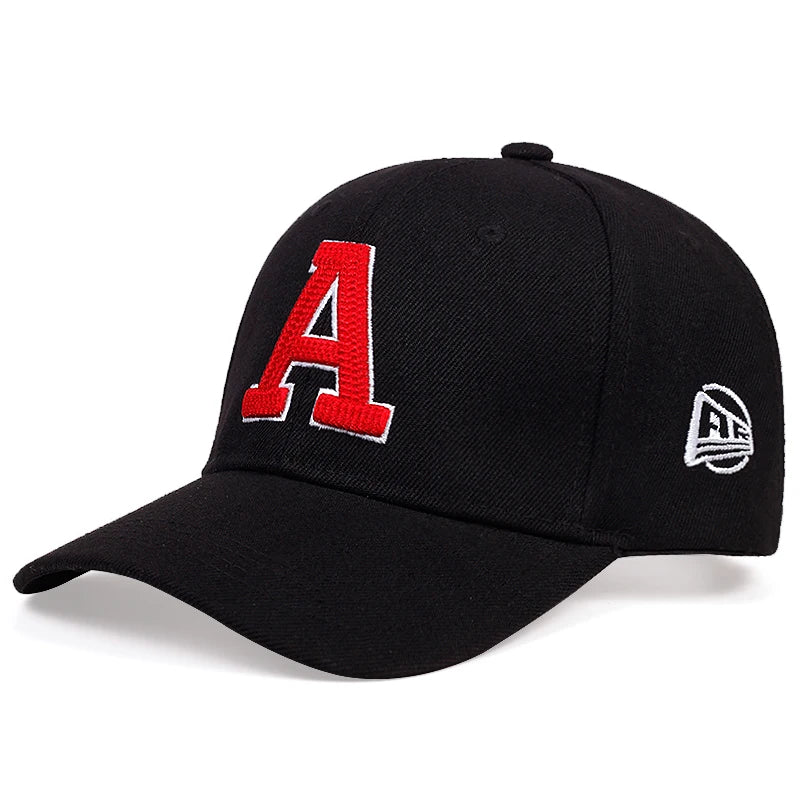 Unisex A Letter Embroidery Baseball Caps Outdoor Adjustable Spring and Autumn Casual Sunscreen Hat