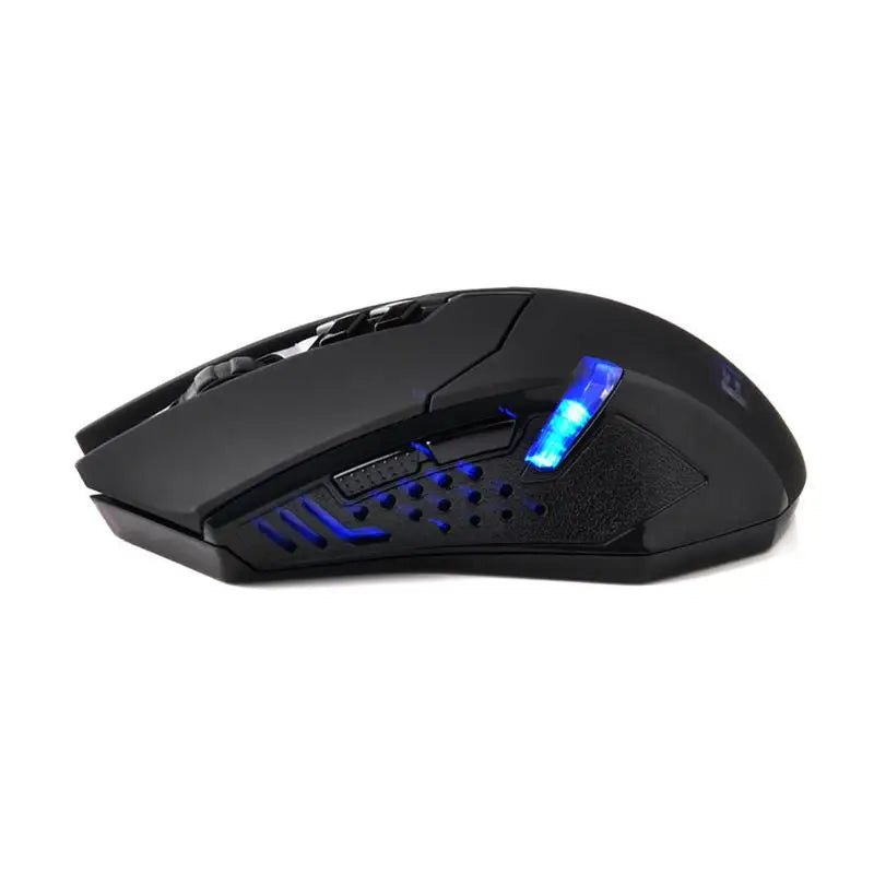 ET X-08 2000DPI regulowana 7-przyciskowa bezprzewodowa mysz gamingowa 2.4G, profesjonalna bezprzewodowa mysz gamingowa dla graczy, cicha mysz LED do PC