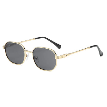 1/3pcs Fashion Rectangle Sunglasses Women UV400 Thread Design Metal Frame Sun Glasses Trendy Punk Style Black Gold Shade Unisex