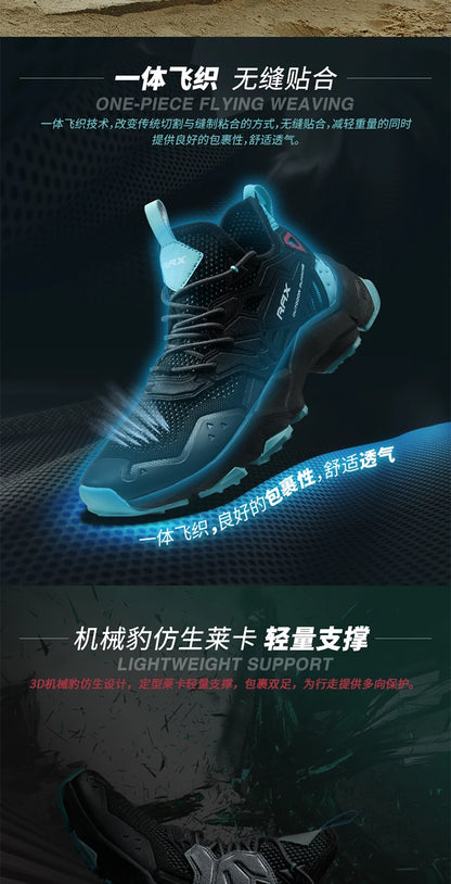 Chaussures de course RAX pour hommes et femmes – Chaussures de sport d'extérieur – Baskets légères et respirantes – Tige en maille aérée – Semelle extérieure antidérapante en caoutchouc naturel