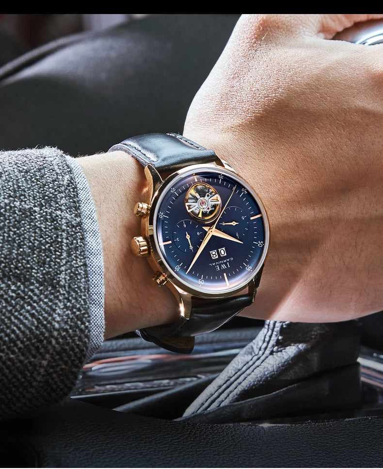 CARNIVAL Mechanical Dress Watches for Men Brands Luxury Sapphire Automatic Wristwatches Men's Waterproof 2025 Men's Watch