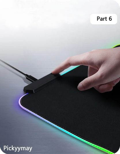World Of Warcraft LED Backlight Gaming Mousepad Gamer Mousepads RGB Mouse Pad Non-Slip Rubber Deskmats Keyboard Desk Mat WOW