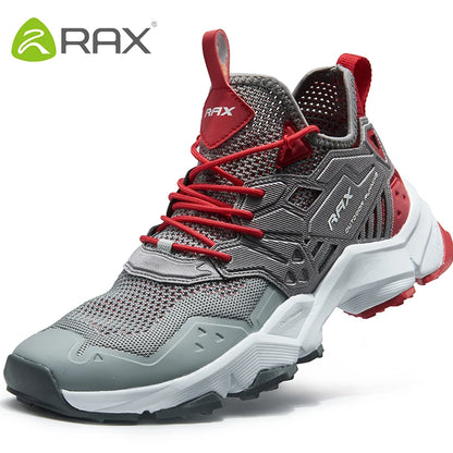Chaussures de course RAX pour hommes et femmes – Chaussures de sport d'extérieur – Baskets légères et respirantes – Tige en maille aérée – Semelle extérieure antidérapante en caoutchouc naturel