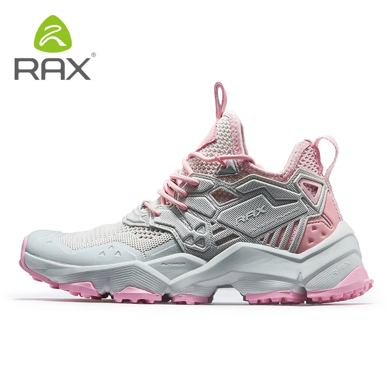 Chaussures de course RAX pour hommes et femmes – Chaussures de sport d'extérieur – Baskets légères et respirantes – Tige en maille aérée – Semelle extérieure antidérapante en caoutchouc naturel