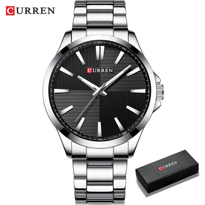 Montre pour homme CURREN – Modèle de luxe, étanche, style militaire, en acier inoxydable – Montre-bracelet sportive (réf. 8322)