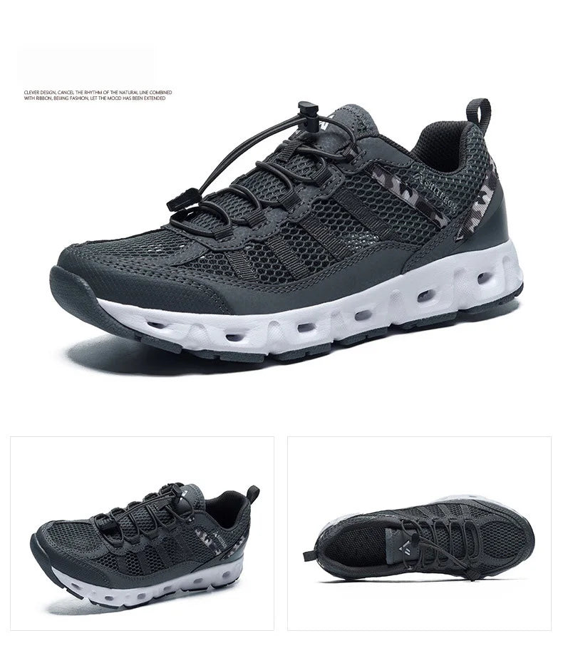 TaoBo 2024 Big Size 46 Men Upstream Quick Drying Sports Footwear Woman Aqua Shoes Quick Lace-Up Climbing Trekking Sneakers