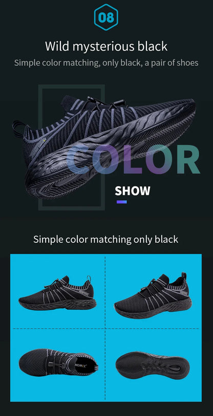 ONEMIX Waterproof Running Shoes for Men Breathable Light Women Training Walking Sneakers Outdoor Trekking Slip-on Sports Shoes
