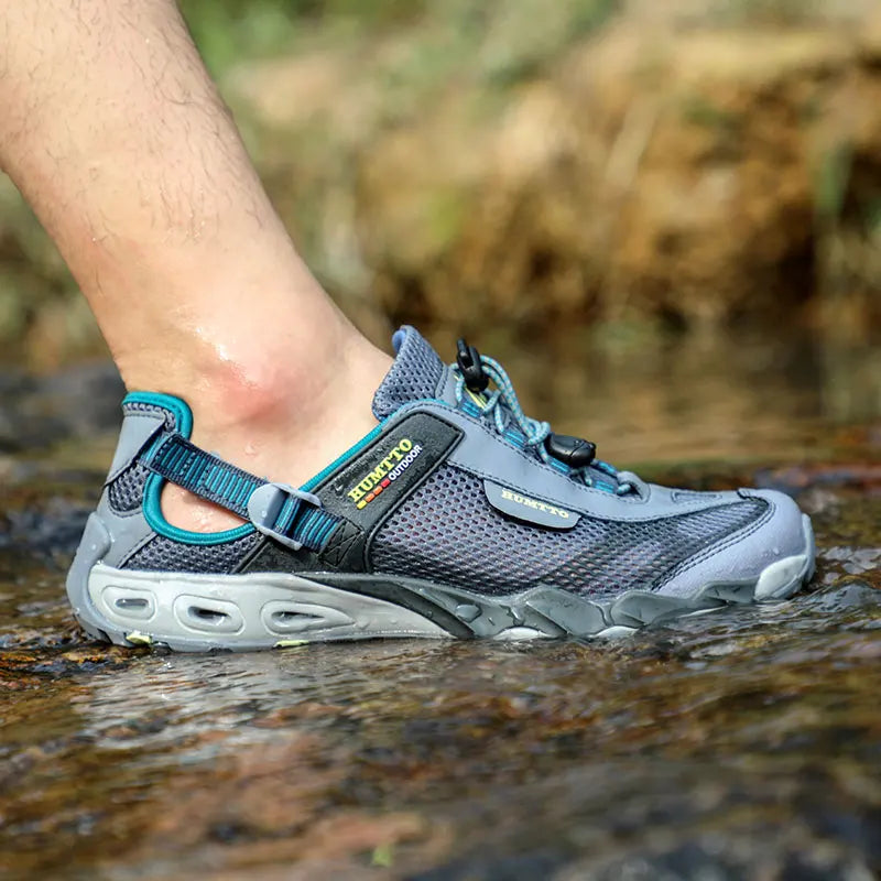 HUMTTO Herren-Wasserschuhe für Outdoor-Trekking, Waten und Aqua-Aktivitäten – atmungsaktive Mesh-Sneaker, schnelltrocknend, knöchelhoch, rutschfest, für Damen und Herren