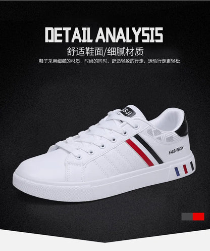 Męskie trampki codzienne, buty do skateboardingu, płaskie buty z PU, buty dla studentów, trampki outdoorowe, buty uliczne, sznurowane buty do chodzenia, rozmiar plus size 48