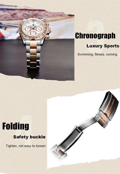 2026 New PAGANI DESIGN Mens Quartz Watches Top Brand Luxury Business Watch For Men Stainless Steel Waterproof Chronograph Clock