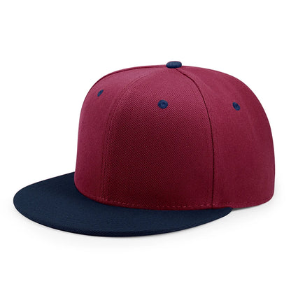 Partihandel 40 färger Justerbara platta snapback-kepsar med skärm Dam Mode Polyester Enfärgad basebollkeps Herr Hiphop Blank sportkeps