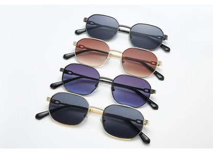 1/3pcs Fashion Rectangle Sunglasses Women UV400 Thread Design Metal Frame Sun Glasses Trendy Punk Style Black Gold Shade Unisex