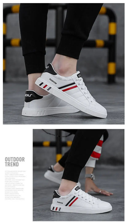 Męskie trampki codzienne, buty do skateboardingu, płaskie buty z PU, buty dla studentów, trampki outdoorowe, buty uliczne, sznurowane buty do chodzenia, rozmiar plus size 48