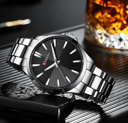 Montre pour homme CURREN – Modèle de luxe, étanche, style militaire, en acier inoxydable – Montre-bracelet sportive (réf. 8322)