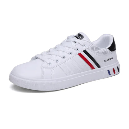 Męskie trampki codzienne, buty do skateboardingu, płaskie buty z PU, buty dla studentów, trampki outdoorowe, buty uliczne, sznurowane buty do chodzenia, rozmiar plus size 48