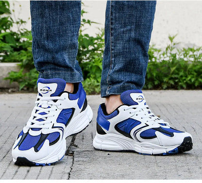 BONA New Designers Action leren mesh heren hardloopschoenen sneakers sportschoenen lichtgewicht antislip wandelschoenen voor buiten