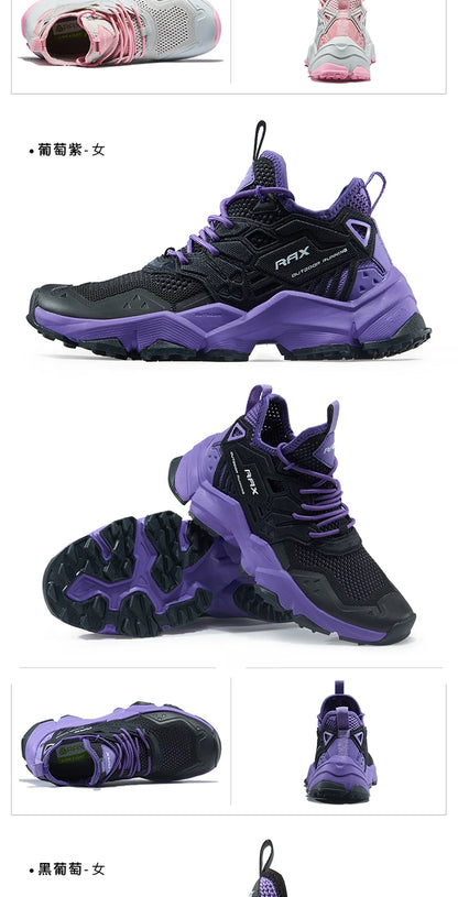 Chaussures de course RAX pour hommes et femmes – Chaussures de sport d'extérieur – Baskets légères et respirantes – Tige en maille aérée – Semelle extérieure antidérapante en caoutchouc naturel