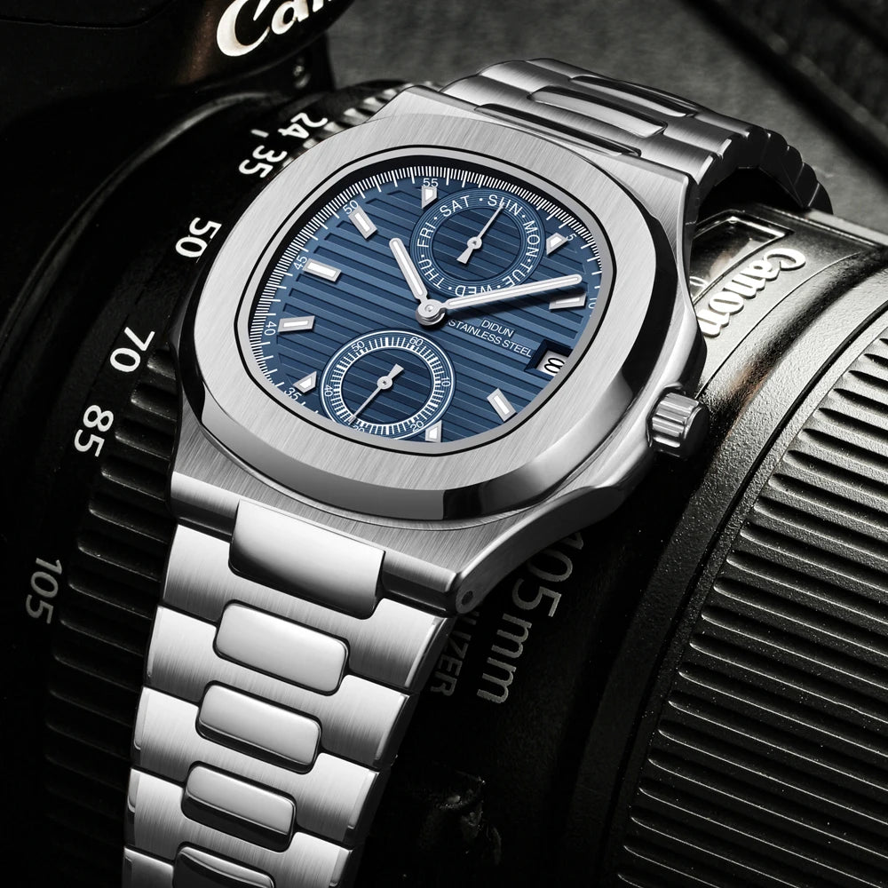 Men Watches TOP Luxury Brand Chronograph Sports Clock Men Quartz Stainless Steel Watch Male Business Wristwatch Waterproof