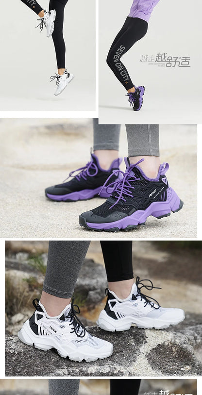 Chaussures de course RAX pour hommes et femmes – Chaussures de sport d'extérieur – Baskets légères et respirantes – Tige en maille aérée – Semelle extérieure antidérapante en caoutchouc naturel