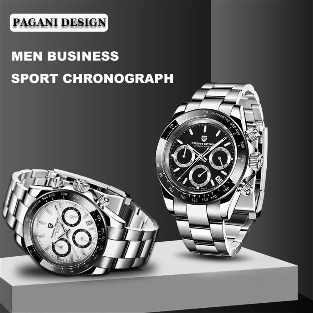 2026 New PAGANI DESIGN Mens Quartz Watches Top Brand Luxury Business Watch For Men Stainless Steel Waterproof Chronograph Clock