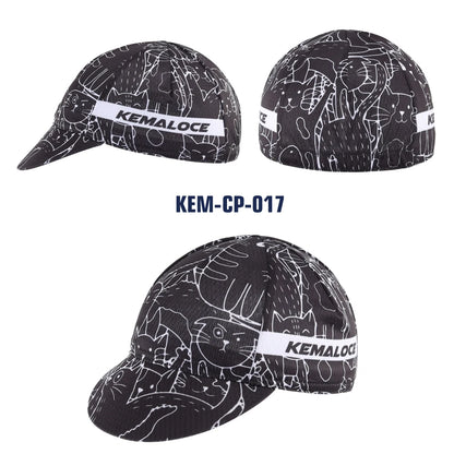KEMALOCE Men Cycling Cap Anti-UV Summer Elastic Quick Dry Bike Cap 2023 White/Black/Blue Mesh Outdoor Breathable Cycling Hat