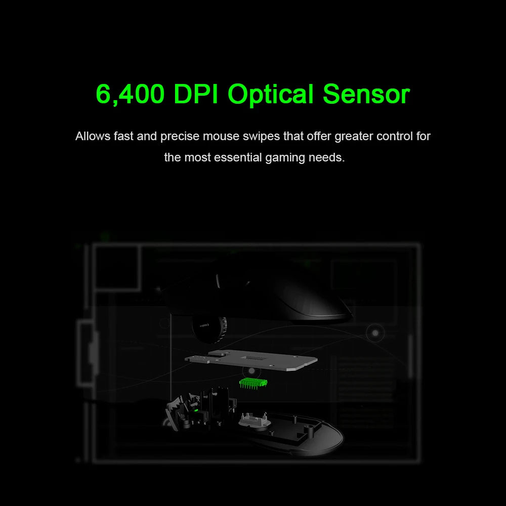 Originalni Razer DeathAdder Essential žičani gaming miš, 6400DPI optički senzor, 5 neovisnih tipki za prijenosno računalo i gaming PC