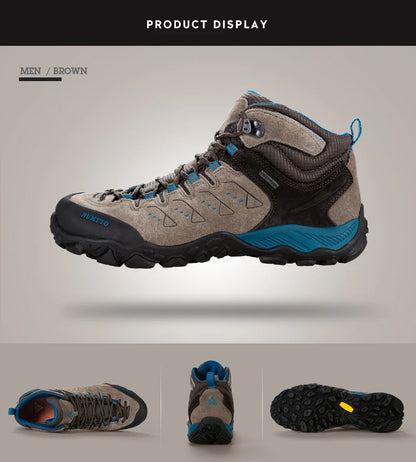 HUMTTO Nové turistické boty Pánské voděodolné outdoorové tenisky pro muže Kožené dámské boty na chůzi, lezení a trekking Sportovní pánské boty Dámské boty