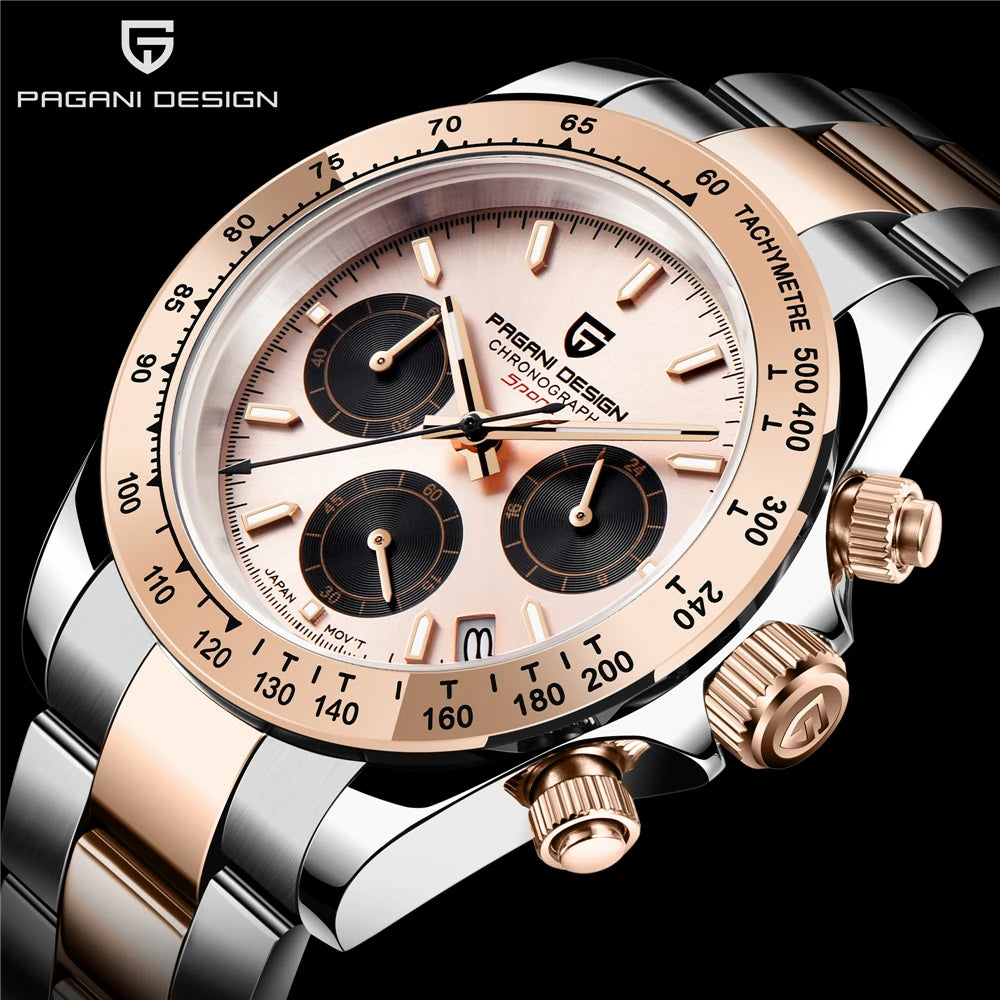 2026 New PAGANI DESIGN Mens Quartz Watches Top Brand Luxury Business Watch For Men Stainless Steel Waterproof Chronograph Clock