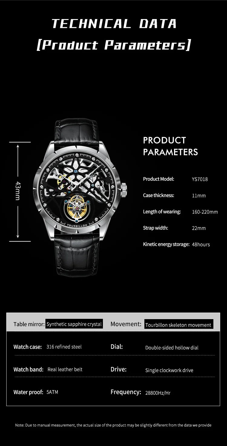 JINLERY Fashion Real Tourbillon Watch Man Luxury Skeleton Watches for Men Wristwatch Male Clock New  Gifts Relogio Masculino2025