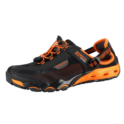HUMTTO Herren-Wasserschuhe für Outdoor-Trekking, Waten und Aqua-Aktivitäten – atmungsaktive Mesh-Sneaker, schnelltrocknend, knöchelhoch, rutschfest, für Damen und Herren