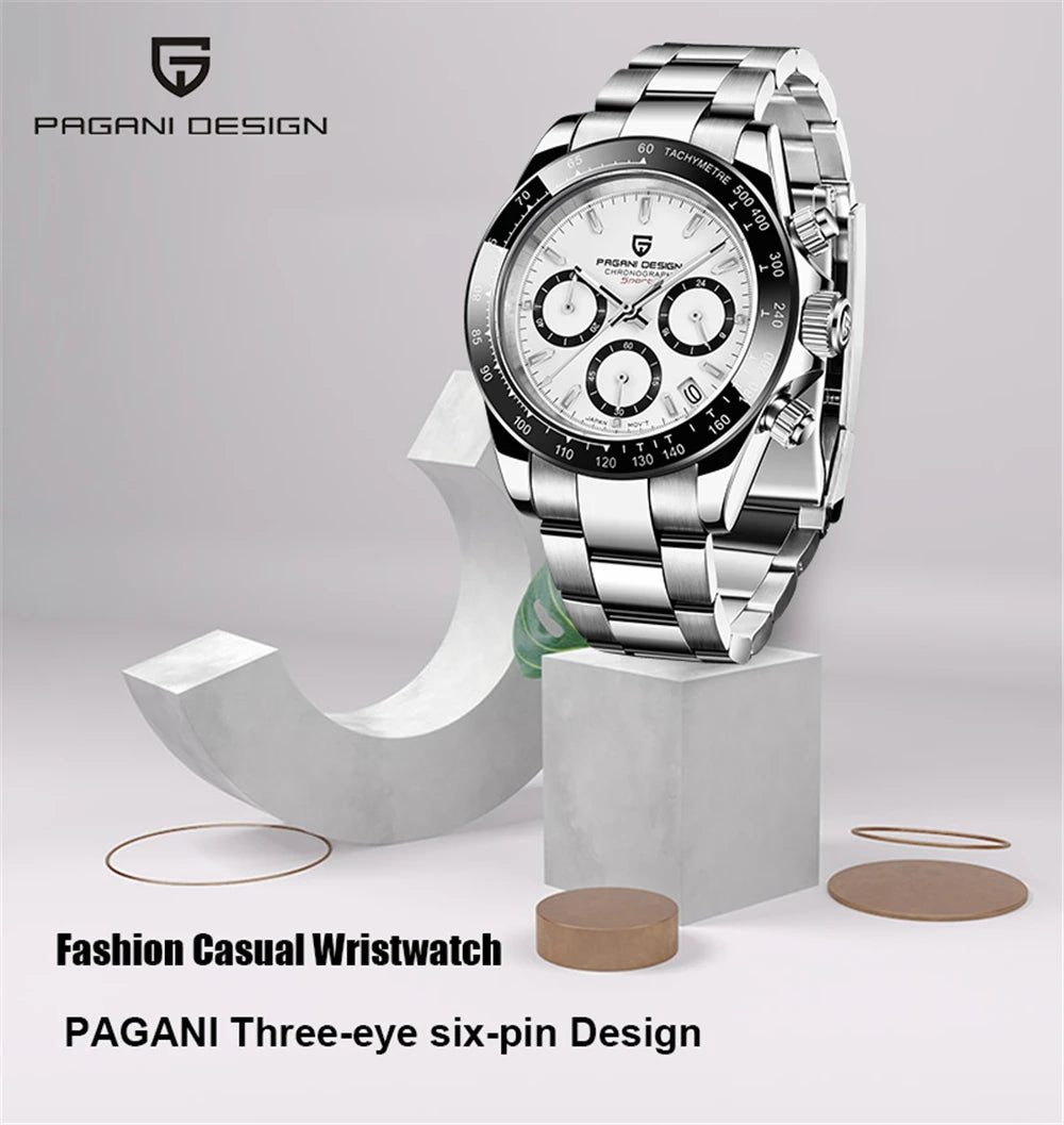 2026 New PAGANI DESIGN Mens Quartz Watches Top Brand Luxury Business Watch For Men Stainless Steel Waterproof Chronograph Clock