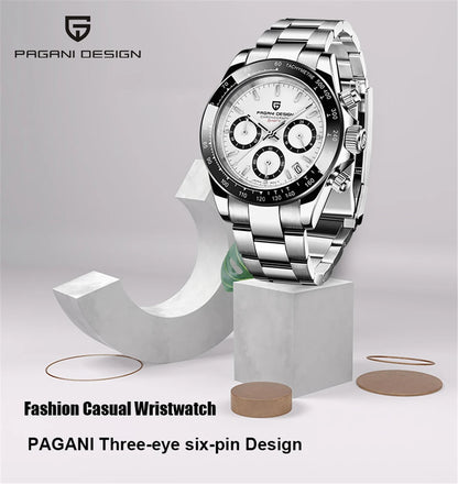 2026 New PAGANI DESIGN Mens Quartz Watches Top Brand Luxury Business Watch For Men Stainless Steel Waterproof Chronograph Clock