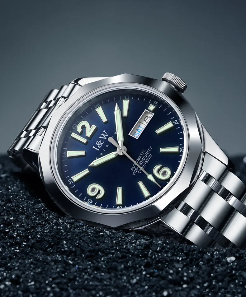 Reloj CARNIVAL para hombre de tungsteno, reloj mecánico de lujo con movimiento automático NH36, reloj de pulsera impermeable para hombre