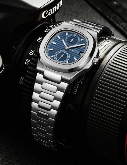 Men Watches TOP Luxury Brand Chronograph Sports Clock Men Quartz Stainless Steel Watch Male Business Wristwatch Waterproof