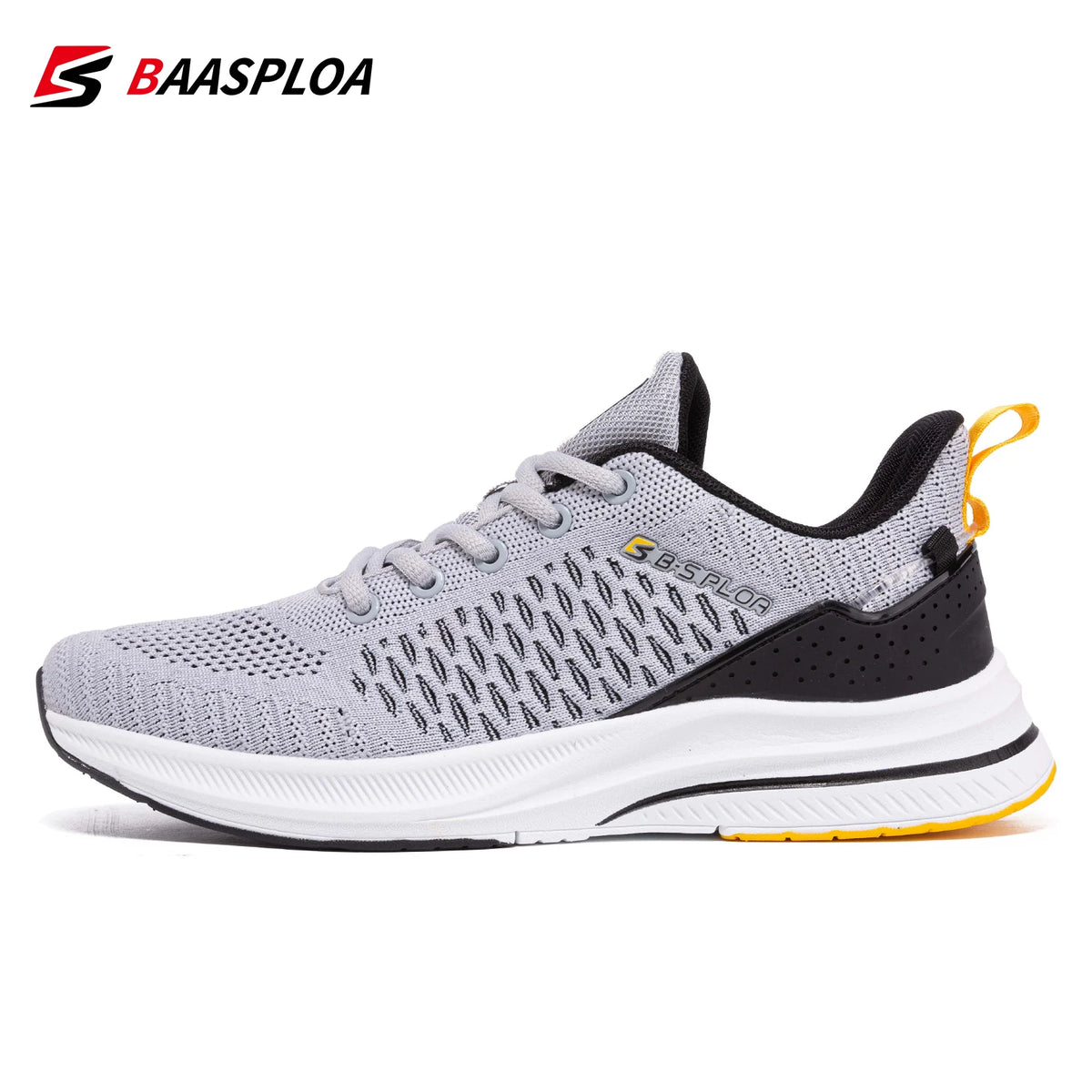 Pantofi de alergare ușori Baasploa pentru bărbați – Pantofi sport casual de designer, din plasă, cu șireturi, pentru bărbați, confortabili, pentru sporturi în aer liber și tenis