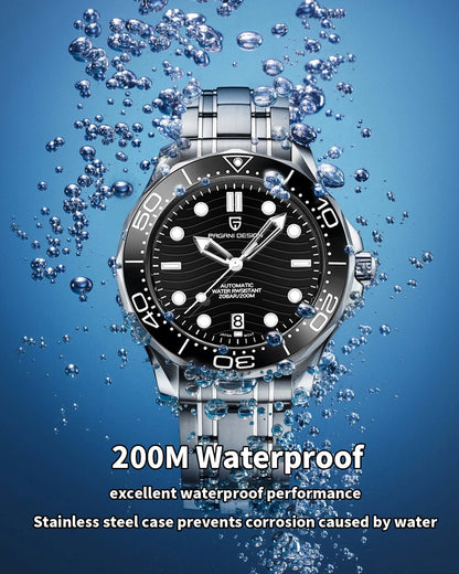 2026 New PAGANI DESIGN Wave Men Mechanical watch Luxury Automatic Watch for men NH35 Sapphire crystal Dive wristwatch clock man