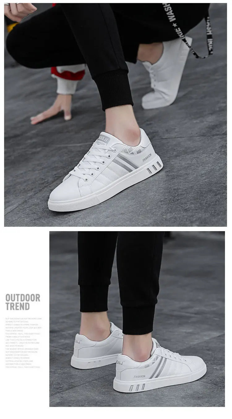 Męskie trampki codzienne, buty do skateboardingu, płaskie buty z PU, buty dla studentów, trampki outdoorowe, buty uliczne, sznurowane buty do chodzenia, rozmiar plus size 48