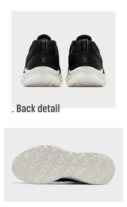 Xtep Sports Shoes Men's Mesh Breathable Running Shoes Winter Marathon Black White Men's Sports Shoes Sneakers Man 879119110110