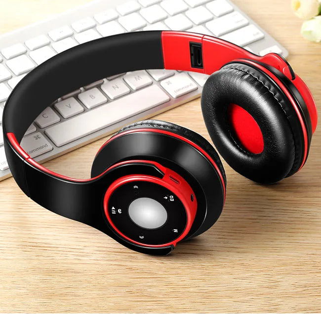 Casque audio sans fil Bluetooth pliable et coloré avec microphone et lecteur de carte TF pour enfants, femmes et hommes