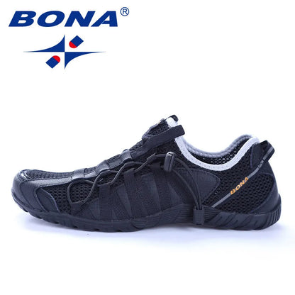 BONA New Popular Style Men's Running Shoes Lace-Up Athletic Outdoor Walking Jogging Sneakers Comfortable