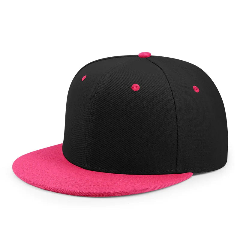 Partihandel 40 färger Justerbara platta snapback-kepsar med skärm Dam Mode Polyester Enfärgad basebollkeps Herr Hiphop Blank sportkeps