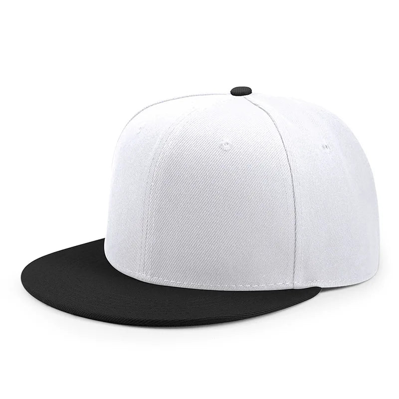 Partihandel 40 färger Justerbara platta snapback-kepsar med skärm Dam Mode Polyester Enfärgad basebollkeps Herr Hiphop Blank sportkeps