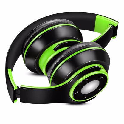 Casque audio sans fil Bluetooth pliable et coloré avec microphone et lecteur de carte TF pour enfants, femmes et hommes