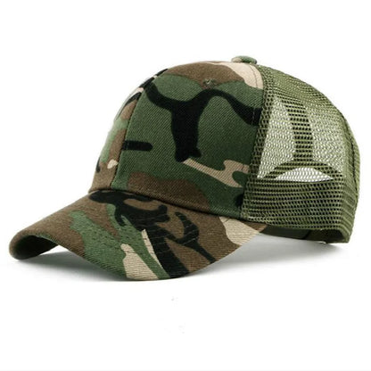 COKK Maskovací baseballová čepice pro muže, letní čepice typu snapback pro ženy, prodyšná sportovní síťovaná čepice, sluneční čepice, sluneční clona, golfová čepice, nastavitelná, pro dospělé