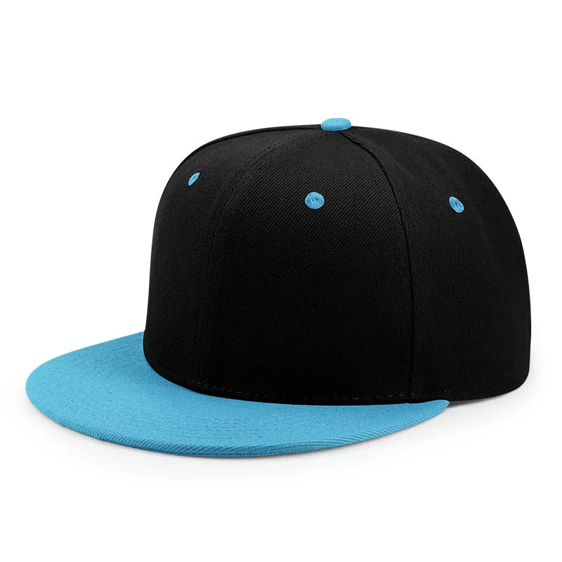 Partihandel 40 färger Justerbara platta snapback-kepsar med skärm Dam Mode Polyester Enfärgad basebollkeps Herr Hiphop Blank sportkeps