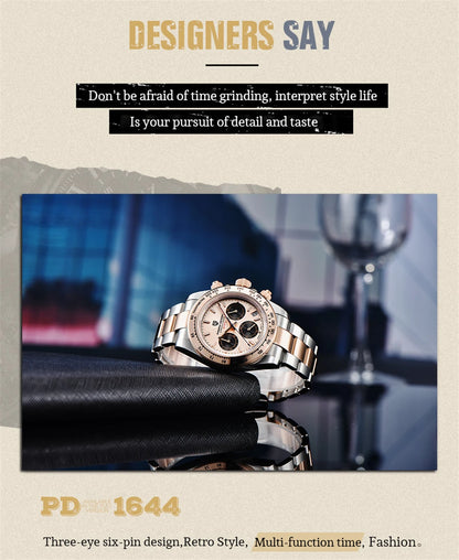 2026 New PAGANI DESIGN Mens Quartz Watches Top Brand Luxury Business Watch For Men Stainless Steel Waterproof Chronograph Clock